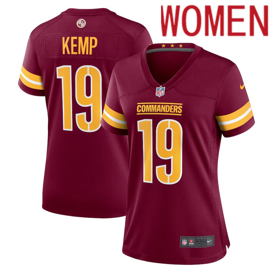 Women Washington Commanders #19 Marcus Kemp Nike Burgundy Game Player NFL Jersey